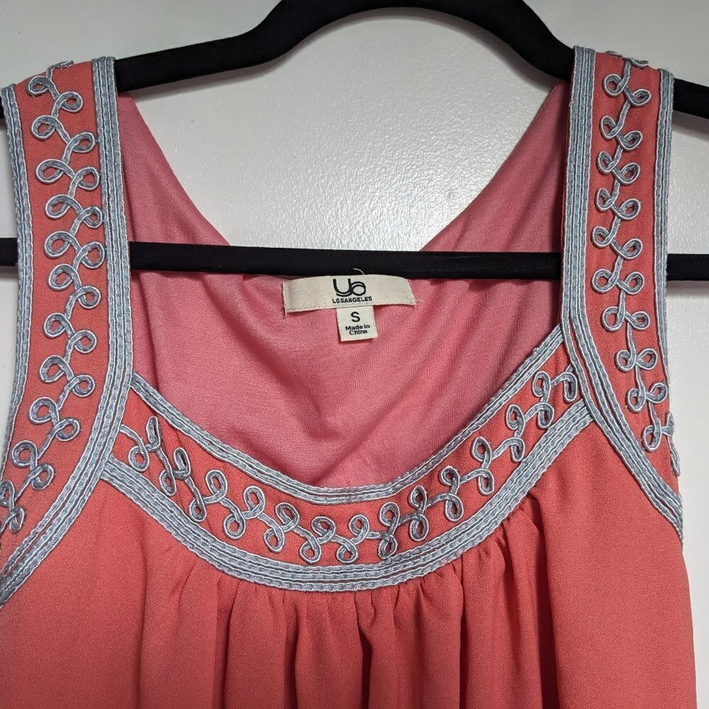 NWOT Ya Los Angeles Coral & Silver Dress Size S - Picture 11 of 16